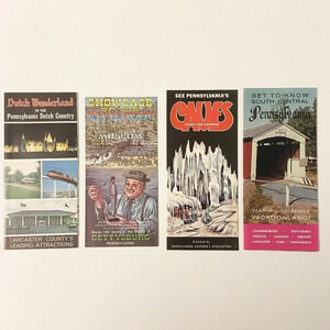 Vintage Pennsylvania Dutch Country Wonderland  Museum Caves Brochures Pamphlets